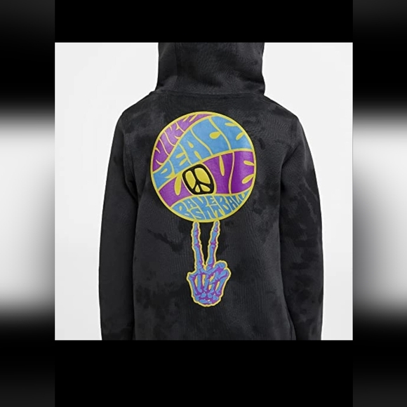 Nike Peace Love Basketball GRATEFUL DEAD Kids Black Hoodie - Picture 2 of 15